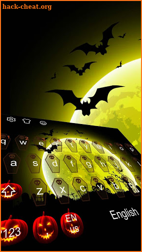 Halloween Bat Pumpkin Keyboard screenshot