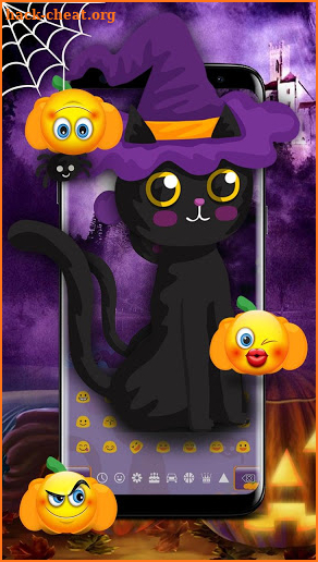 Halloween Black Cat Keyboard screenshot