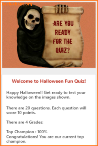 Halloween Fun Quiz screenshot