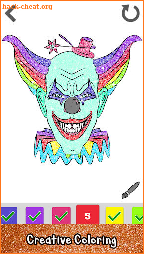 Halloween Glitter Color by Number Coloring Book screenshot