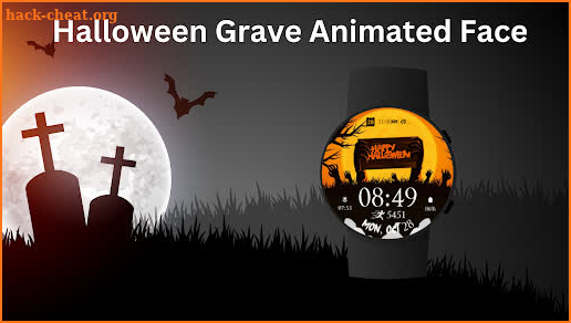 Halloween Grave Animated Face screenshot