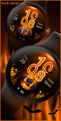 Halloween In Fire - Wear OS screenshot