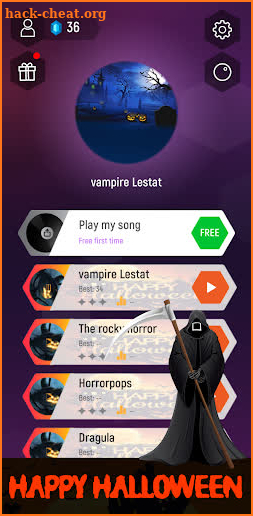 Halloween Music Tiles Hop Game screenshot