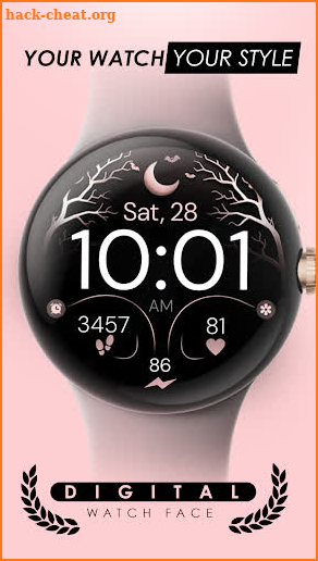 Halloween Rose Gold watch face screenshot