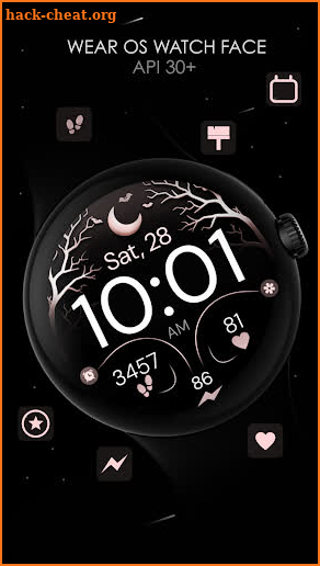 Halloween Rose Gold watch face screenshot