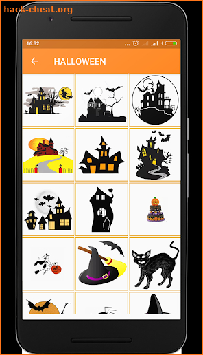 Halloween stickers for chat screenshot