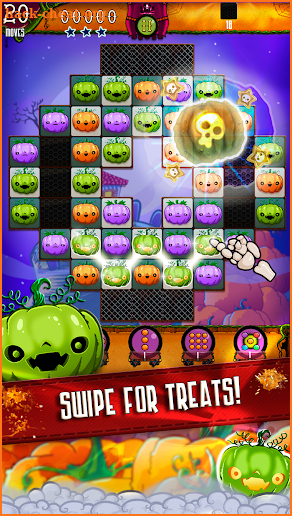 Halloween Swipe - Carved Pumpkin Match 3 Puzzle screenshot