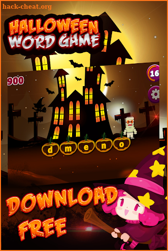 Halloween word game screenshot