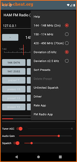 HAM FM Radio (RTL-SDR) screenshot