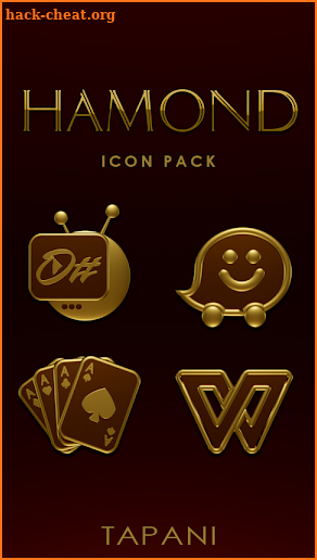 HAMOND gold - Icon pack black 3D screenshot