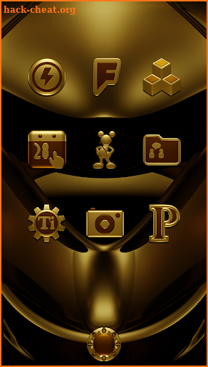 HAMOND gold - Icon pack black 3D screenshot