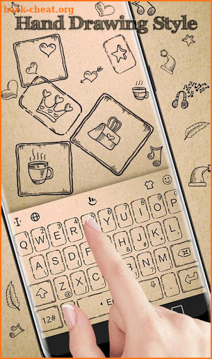 Hand Drawing Style Keyboard Theme screenshot