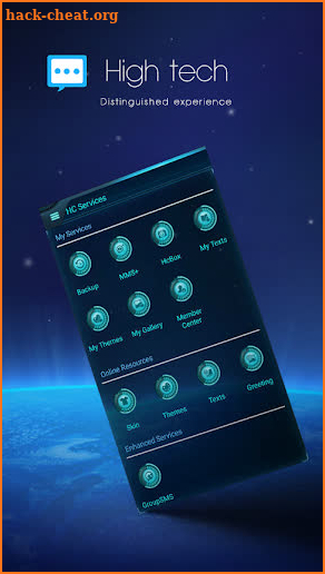 Handcent NextSMS Skin HighTech screenshot