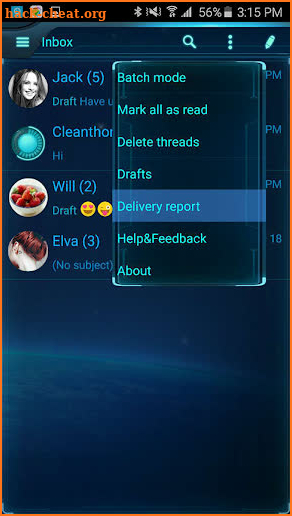 Handcent NextSMS Skin HighTech screenshot