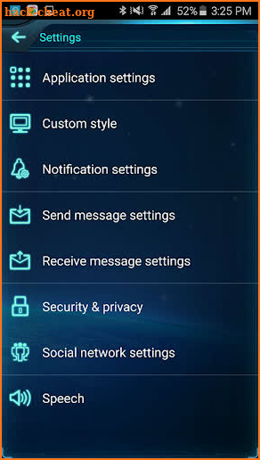 Handcent NextSMS Skin HighTech screenshot