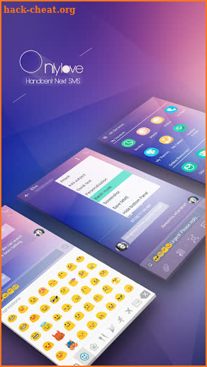 Handcent NextSMS Skin OnlyLove screenshot