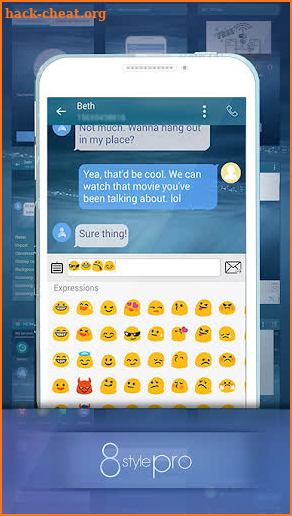 Handcent NextSMS Skin Style 8 screenshot