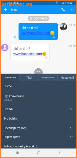 Handcent SMS Czech Language Pa screenshot