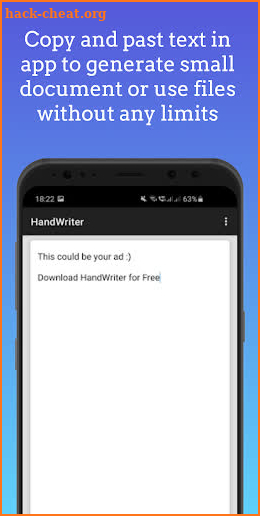 HandWriter - Сonverter to Handwritten Text screenshot