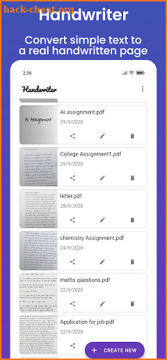 Handwriter - Text to Assignments, Essays, Letters screenshot