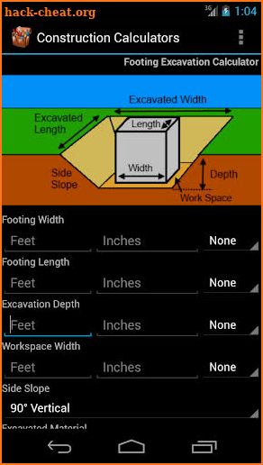 Handy Construction Calculator screenshot