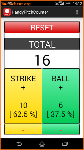 Handy Pitch Counter screenshot