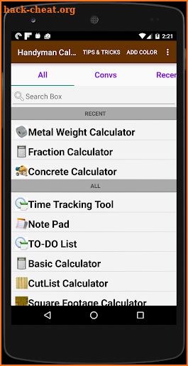 Handyman Calculator screenshot