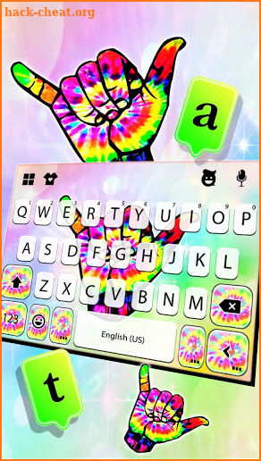 Hang Loose Tie Dye Keyboard Theme screenshot