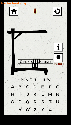 Hangman for Grey's screenshot