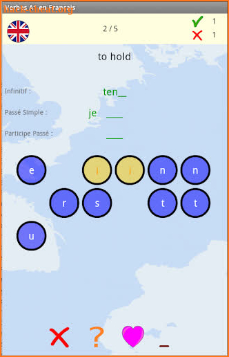 Hangman French Verbs screenshot