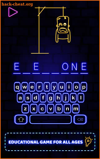 Hangman Glow - Free Word Game with Mr Zombie screenshot