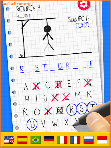 Hangman in English screenshot