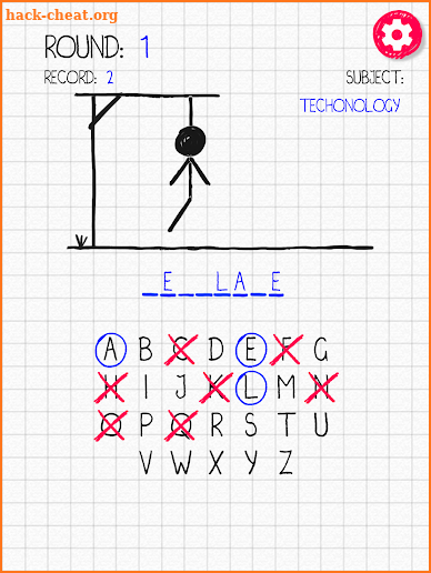 Hangman in English screenshot