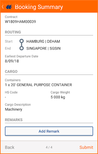 Hapag-Lloyd screenshot