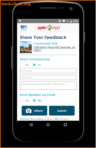 HAPPiFEET-Roanoke Parks & Recreation screenshot