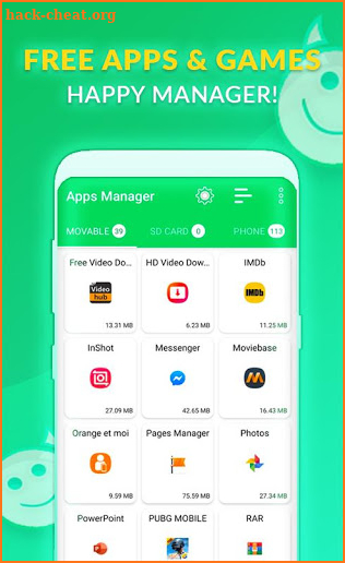 Happy Apps & Storage Manager screenshot