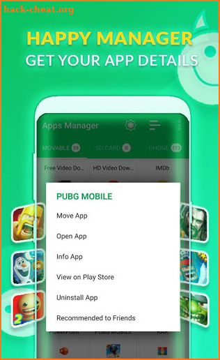 Happy Apps Mod 2.2.3 Manager screenshot