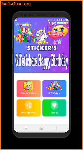 happy birthday animated sticker for whatsapp screenshot