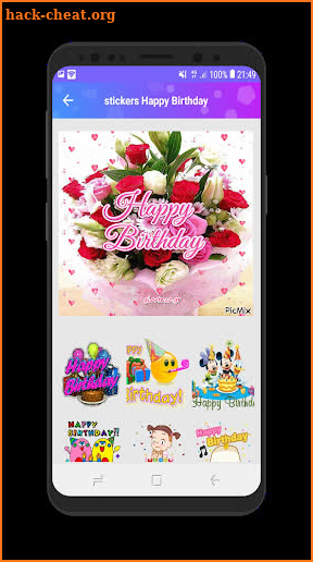 happy birthday animated sticker for whatsapp screenshot