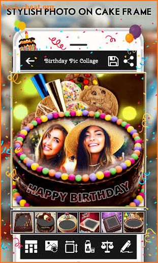 Happy Birthday : Cake, Status, Card & Photo Frame screenshot