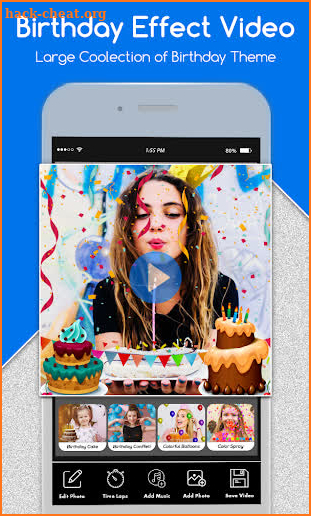 Happy Birthday Photo Effect Video Animation Maker screenshot