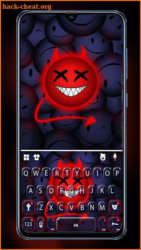 Happy Devil Emoji Keyboard Background screenshot