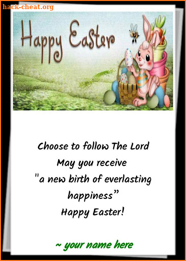 Happy Easter Greetings with Name & Photo screenshot