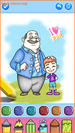 Happy Family Coloring Game screenshot