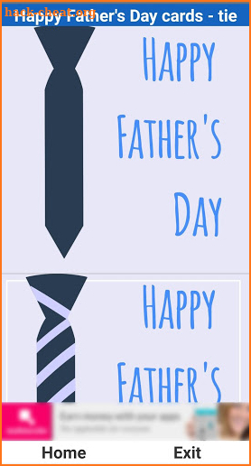 Happy Father's Day cards - tie screenshot