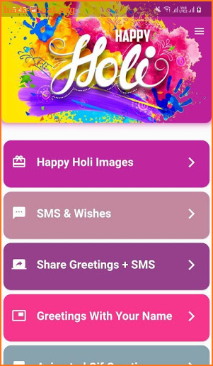 Happy Holi Images Photo Wishes Messages & Greeting screenshot