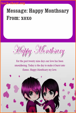 Happy Monthsary Wishes screenshot