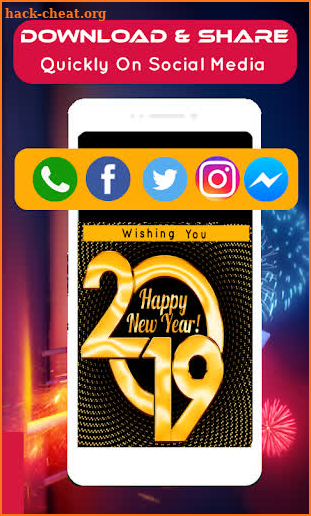 Happy New Year 2019 GIF Maker & Greeting Cards App screenshot