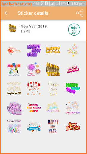 Happy New Year 2019 Sticker Pack - WAStickerApps screenshot