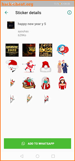 happy new year 2022 stickers screenshot